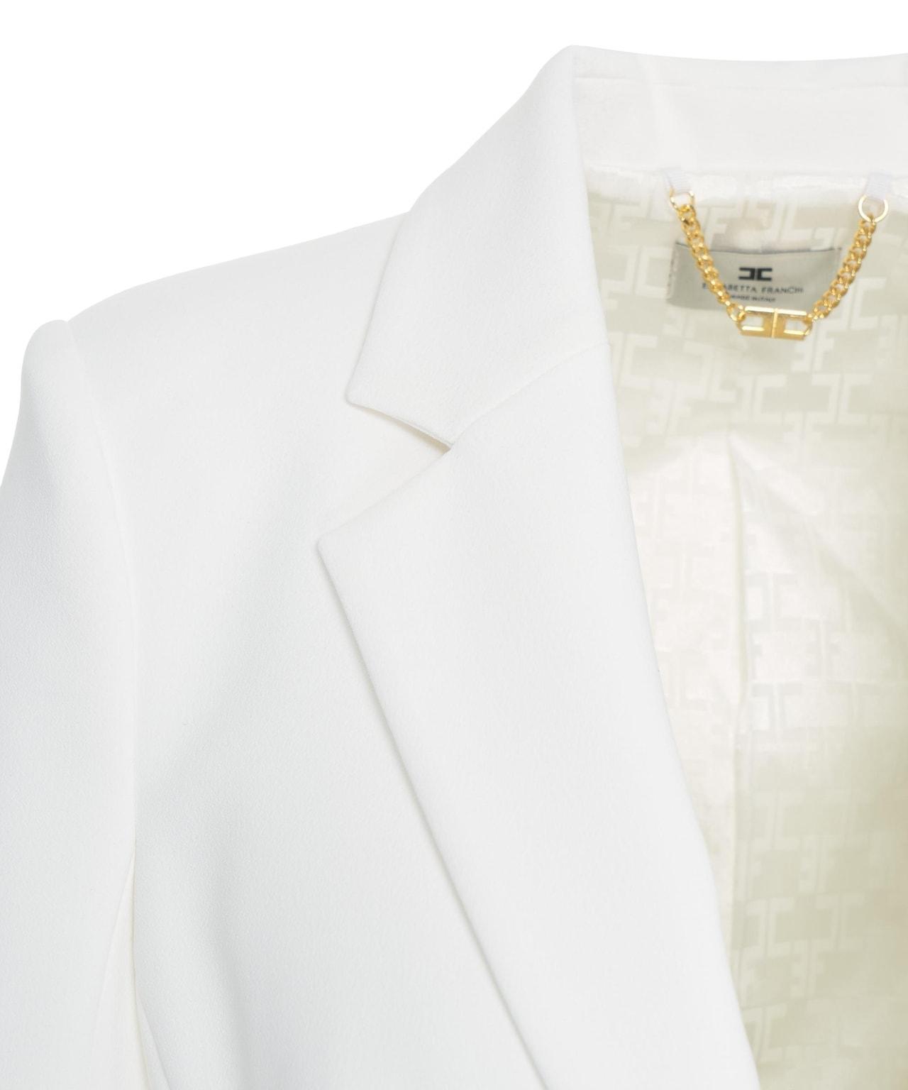 Single-breasted blazer in crepe Product Image