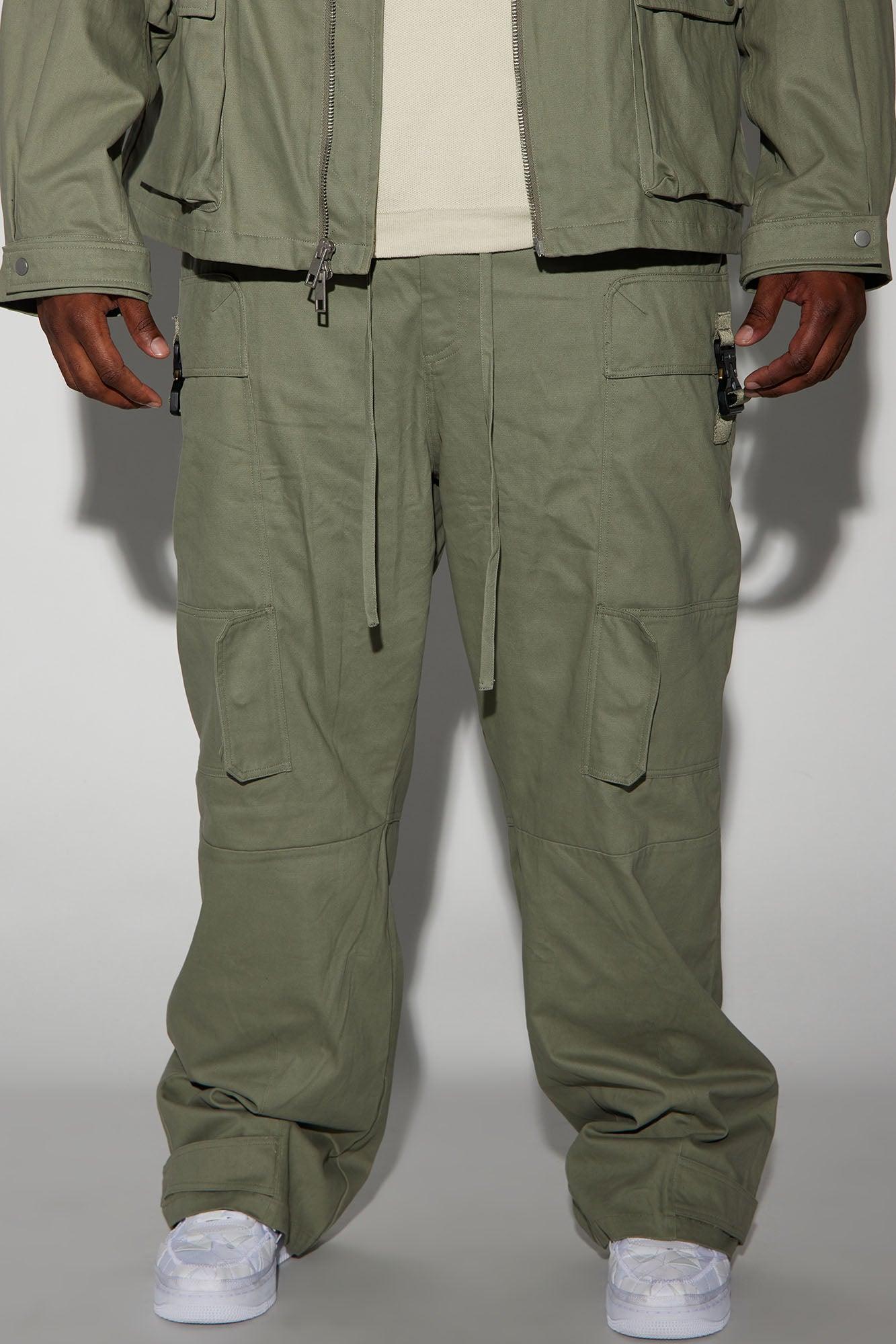 Perfection Is Perfected Utility Straight Cargo Pants - Olive Product Image
