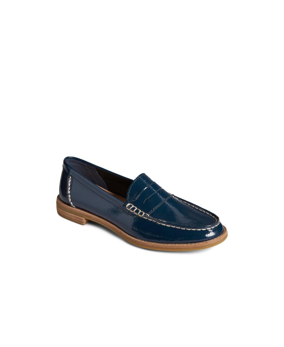 Sperry Womens Seaport Penny Textured Leather Loafers Product Image