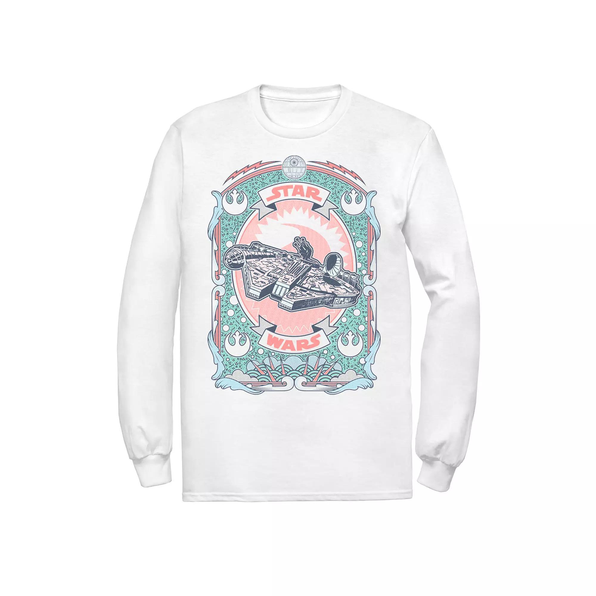 Men's Star Wars Millennium Falcon Tarot Card Tee, Size: XL, White Product Image