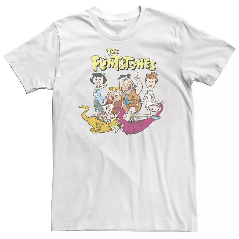 Big & Tall The Flintstone Family Portrait Logo Tee, Men's,  Product Image