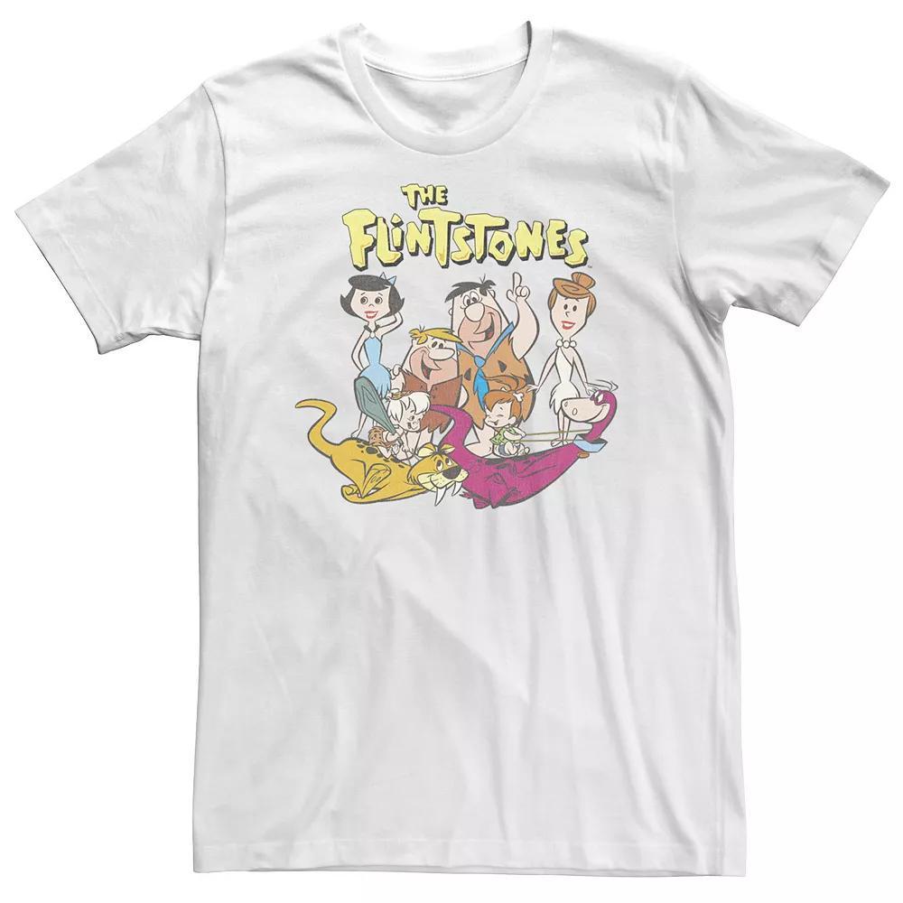 Big & Tall The Flintstone Family Portrait Logo Tee, Men's,  Product Image