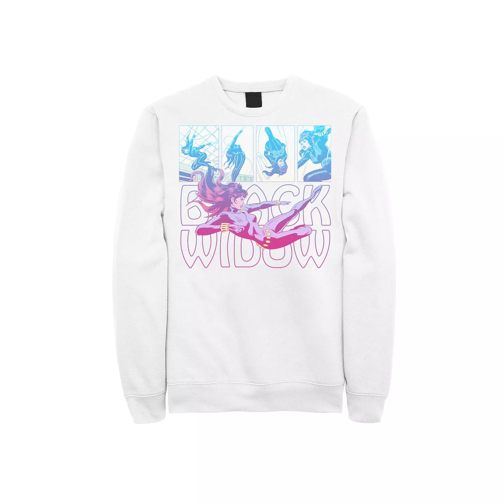 Men's Marvel Black Widow Panels Sweatshirt, Size: XXL, White Product Image