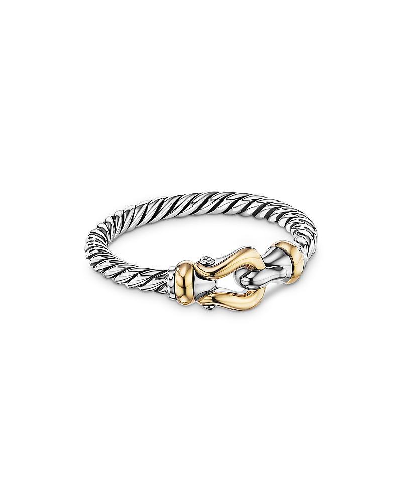 Womens Petite Buckle Ring with 18K Yellow Gold Product Image