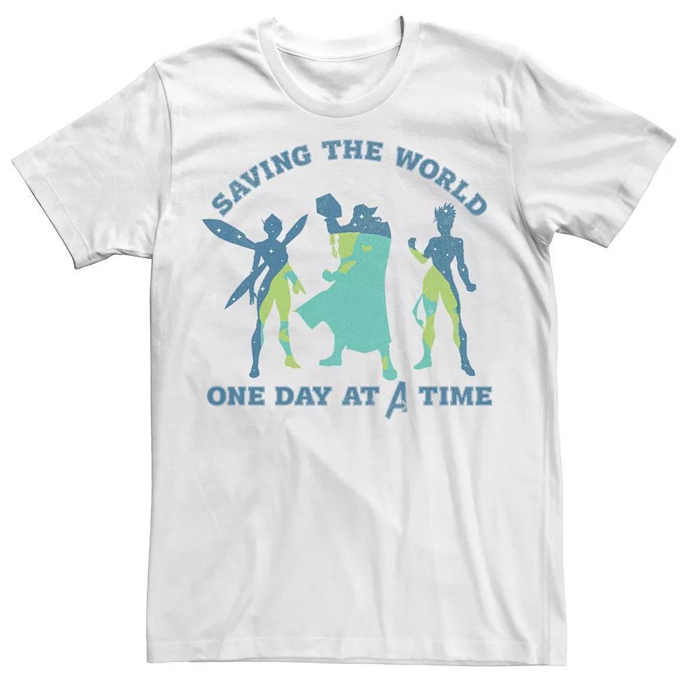 Men's Marvel Earth Day Avengers Saving The World A Day At A Time Tee,  Product Image