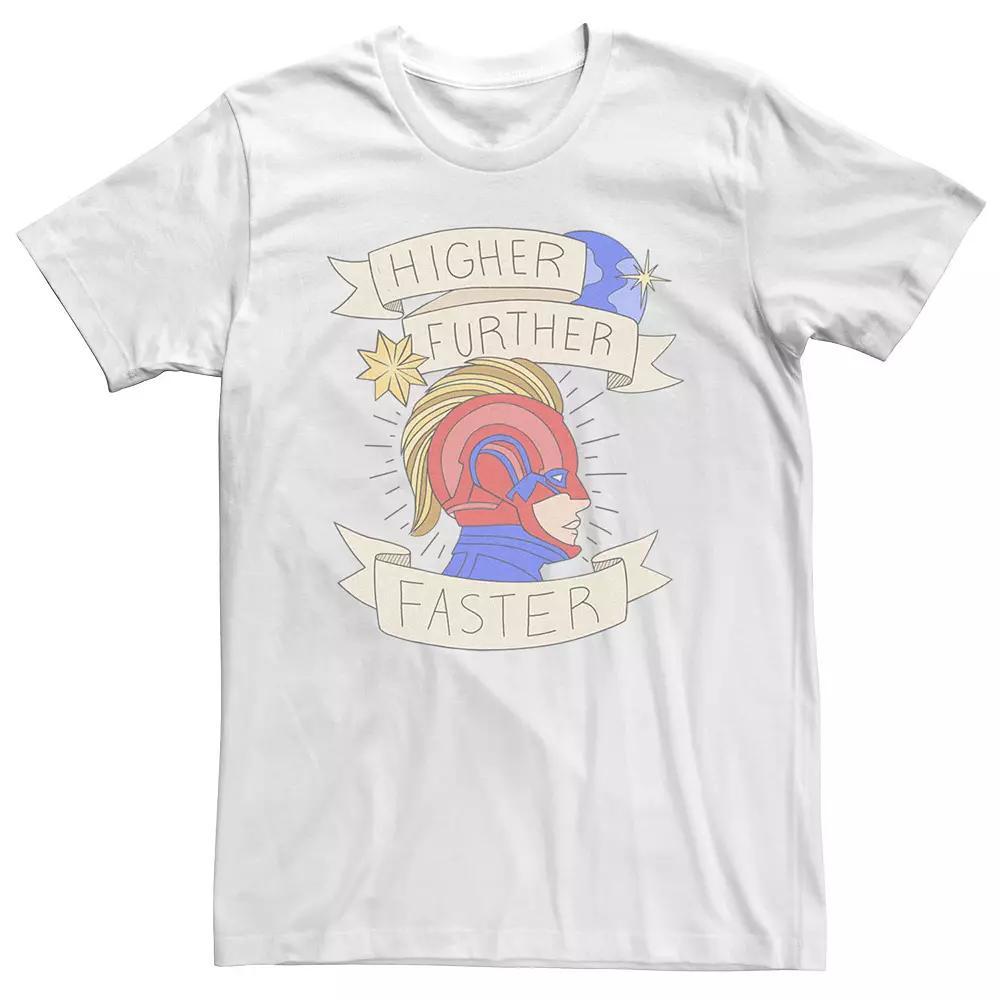 Big & Tall Marvel Captain Marvel Higher Further Faster Banner Tee, Men's,  Product Image