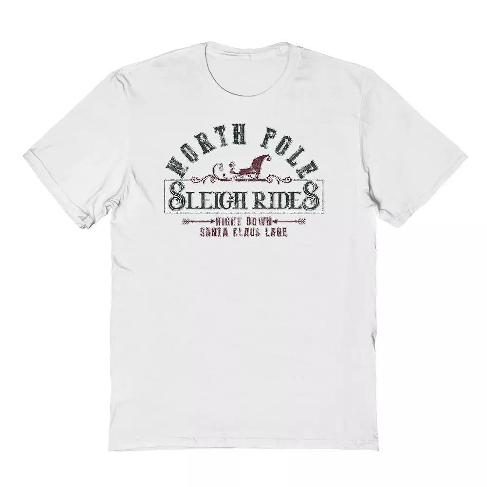 Men's North Pole Sleigh Graphic Tee, Adult Unisex,  Product Image