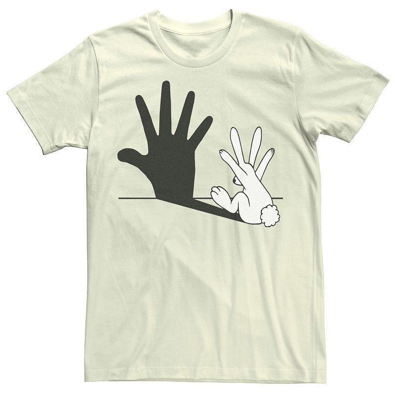 Men's Rabbit Hand Shadow Graphic Tee, Size: Medium, Natural Product Image