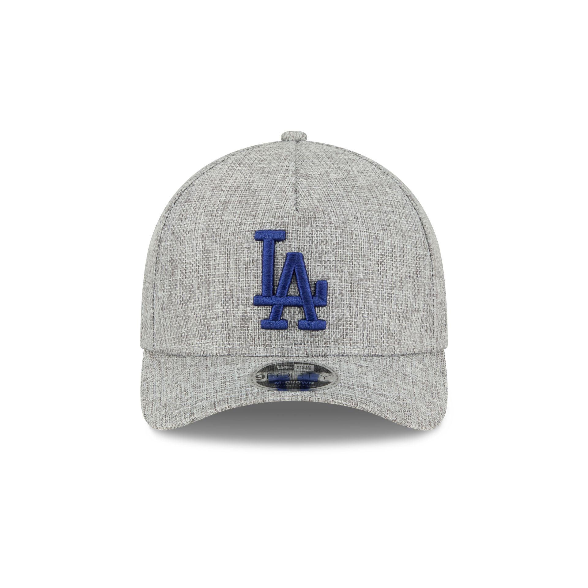 Los Angeles Dodgers Cotton Weave Gray 9FORTY M-Crown A-Frame Snapback Hat Male Product Image