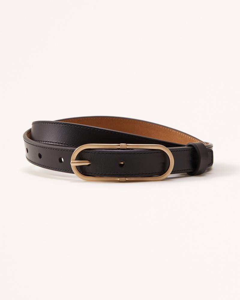 Suede Oval Buckle Belt Product Image