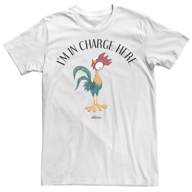 Big & Tall Disney Moana Heihei I'm In Charge Here Tee, Men's, Size: XXL Tall, White Product Image