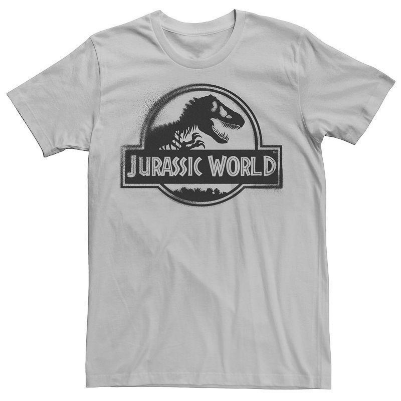 Men's Jurassic World Two Black Spray Paint Logo Tee, Size: Medium, Royal Grey Product Image