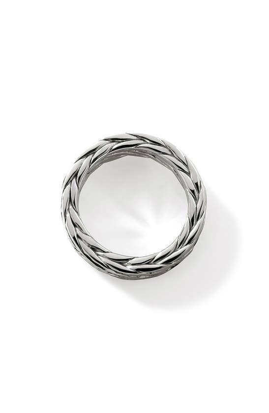 JOHN HARDY Hammered Silver Chain Band Ring Product Image