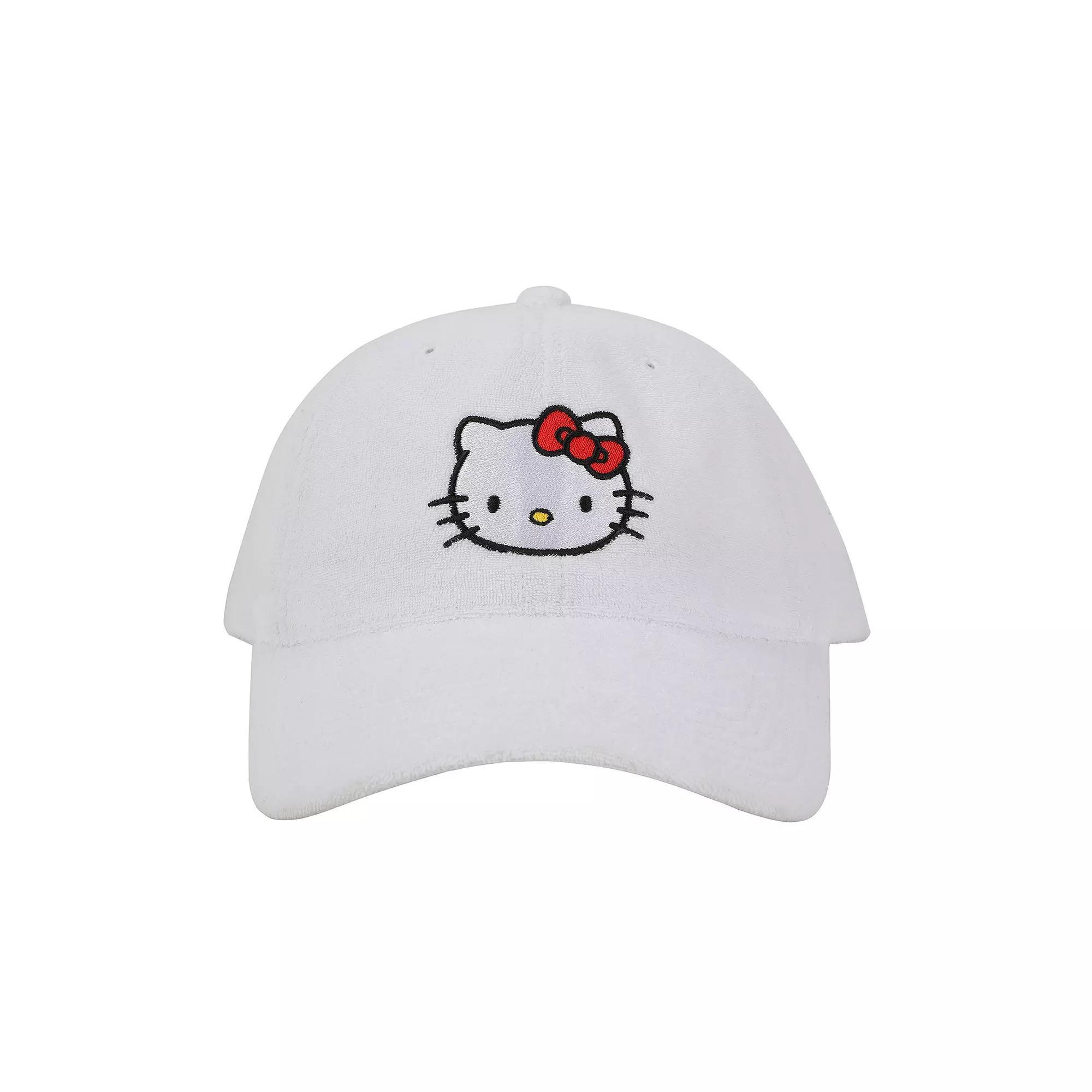 Women's Hello Kitty Embroidered Hat, White Product Image