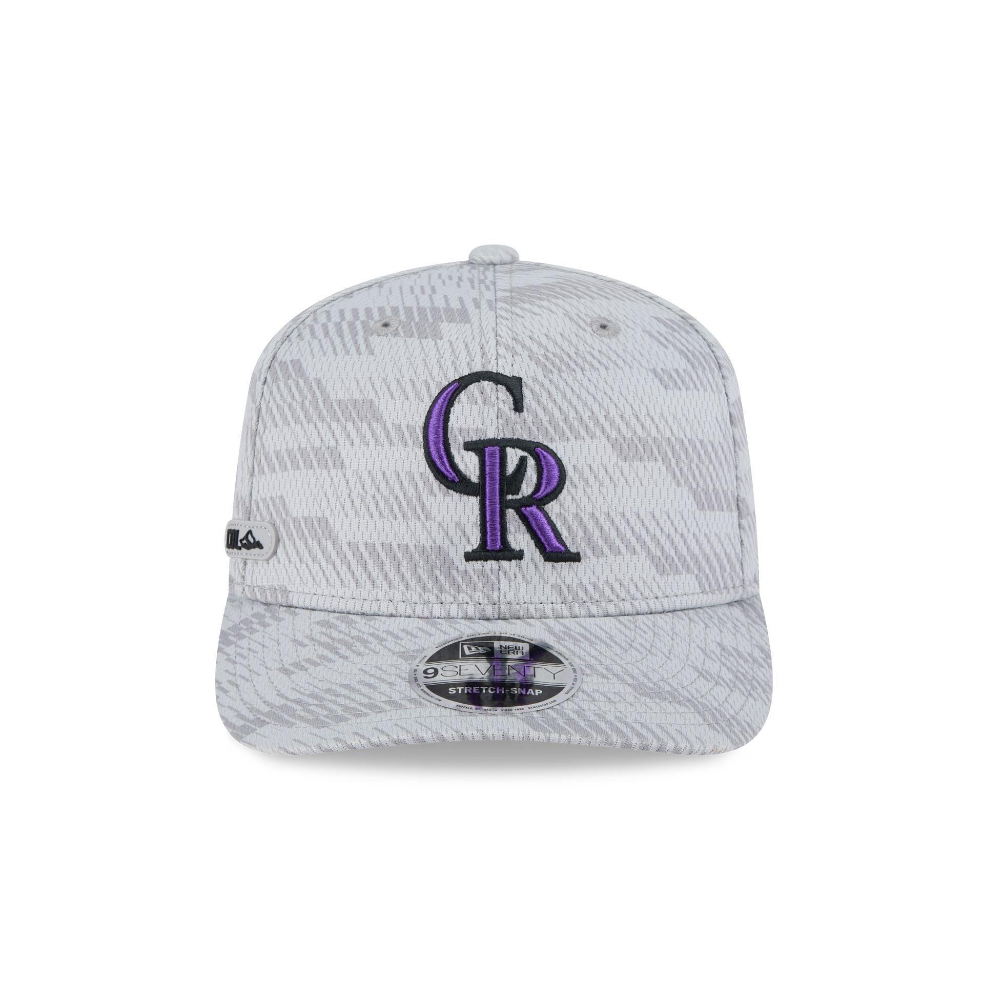 Colorado Rockies 2025 Clubhouse Gray 9SEVENTY Stretch-Snap Hat Male Product Image