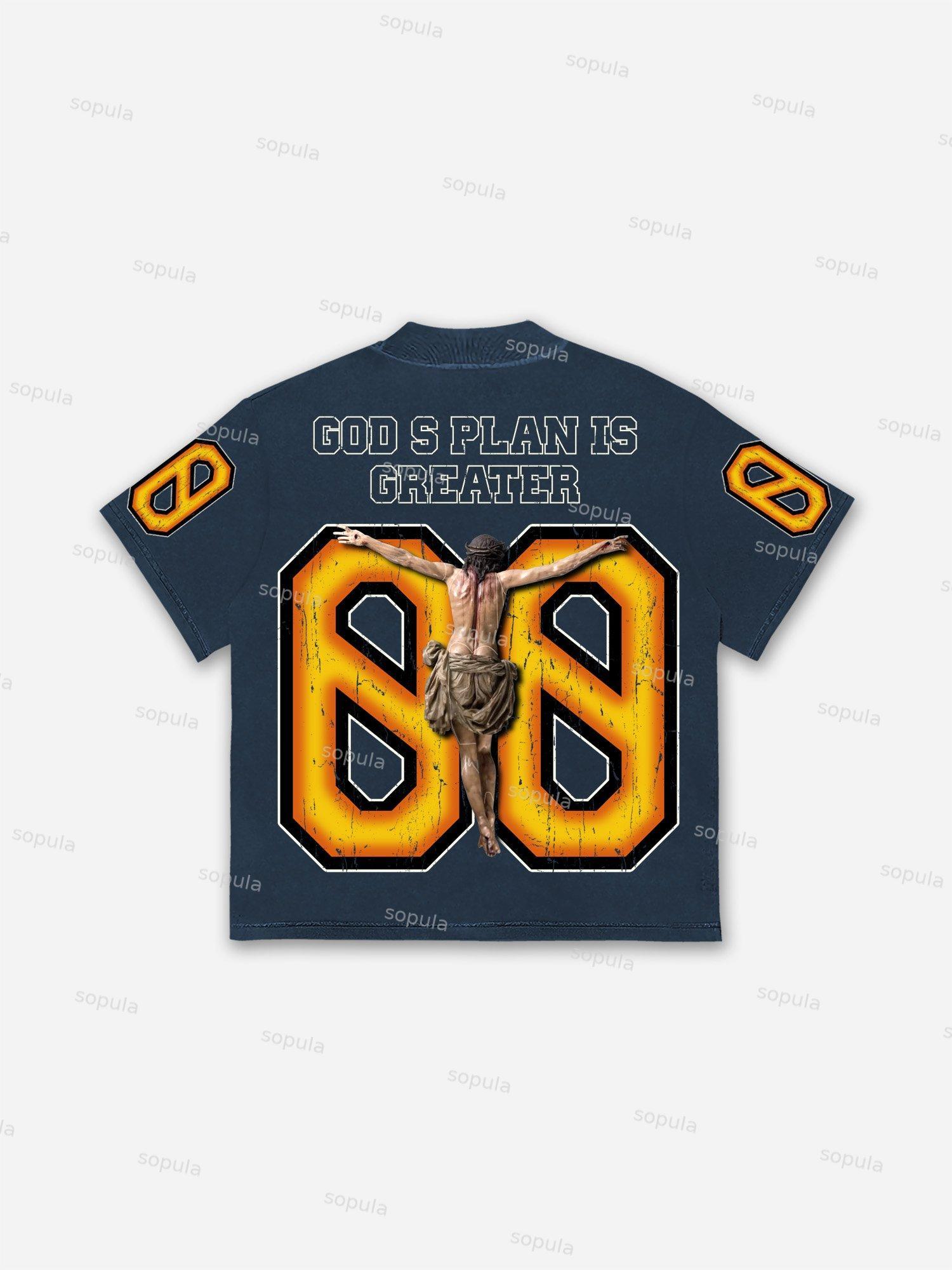 Faith In God Messiah #00 Aged Graphic Cotton T-shirt Product Image