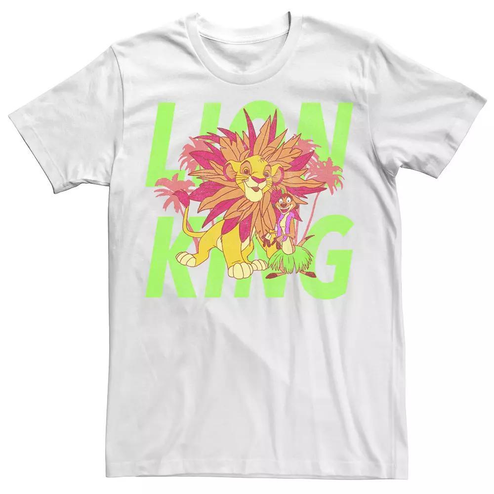 Disneys The Lion King Simba And Timon Neon Mens Tee Product Image