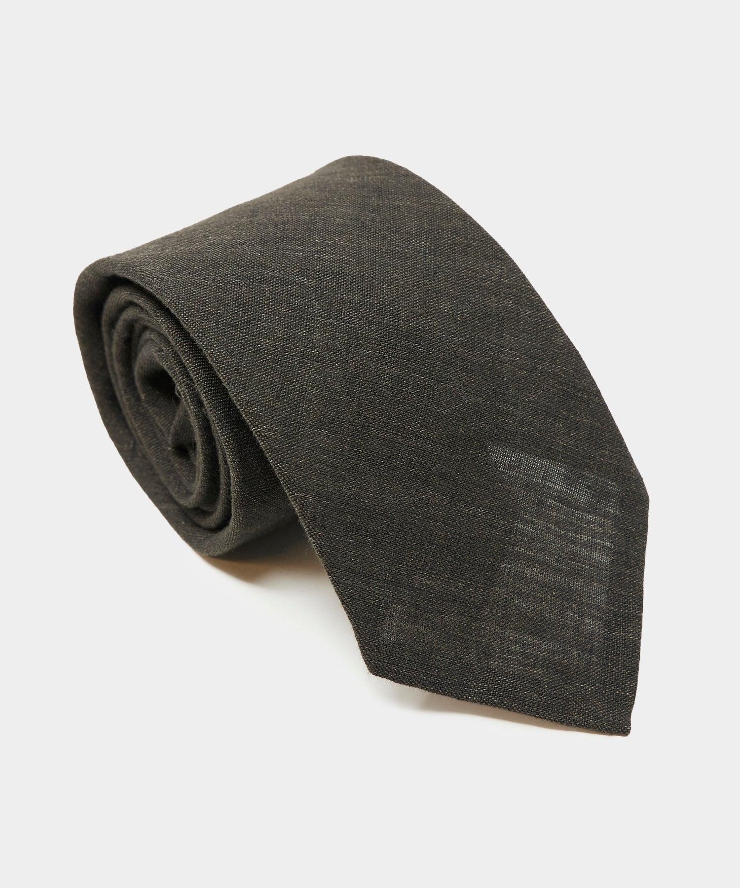 Italian Linen Tie in Brown Product Image