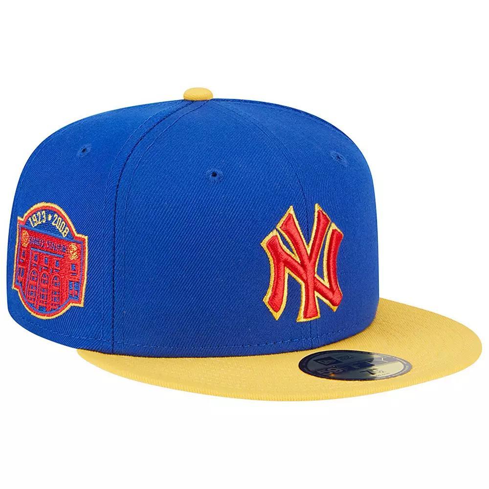 Men's New Era Royal/Yellow New York Yankees Empire 59FIFTY Fitted Hat,  Product Image