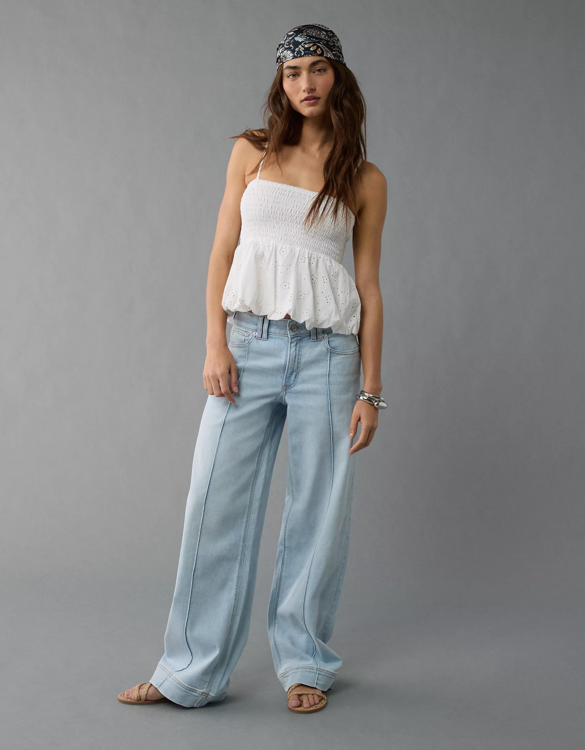 AE Eyelet Bubble Tube Top Product Image