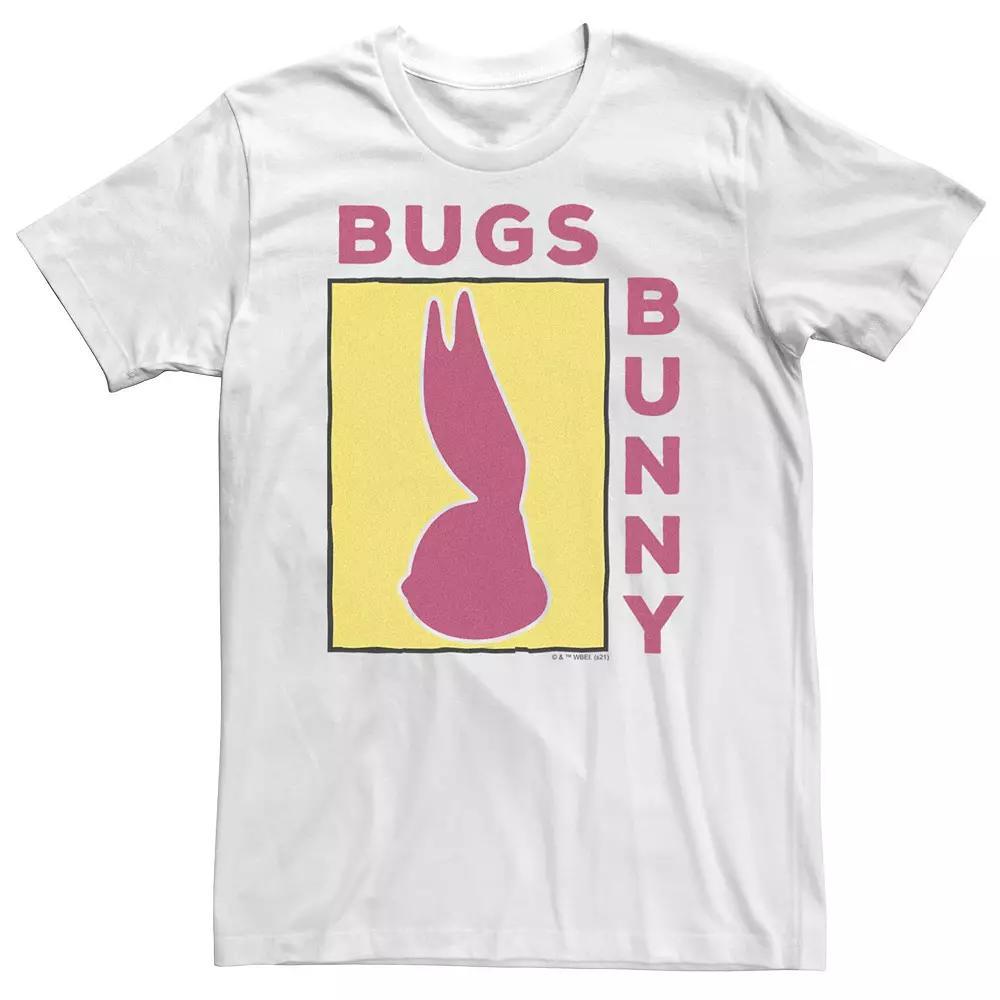 Big & Tall Looney Tunes Bugs Bunny Side Profile Silhouette Box Up Tee, Men's, Size: 5XL, White Product Image