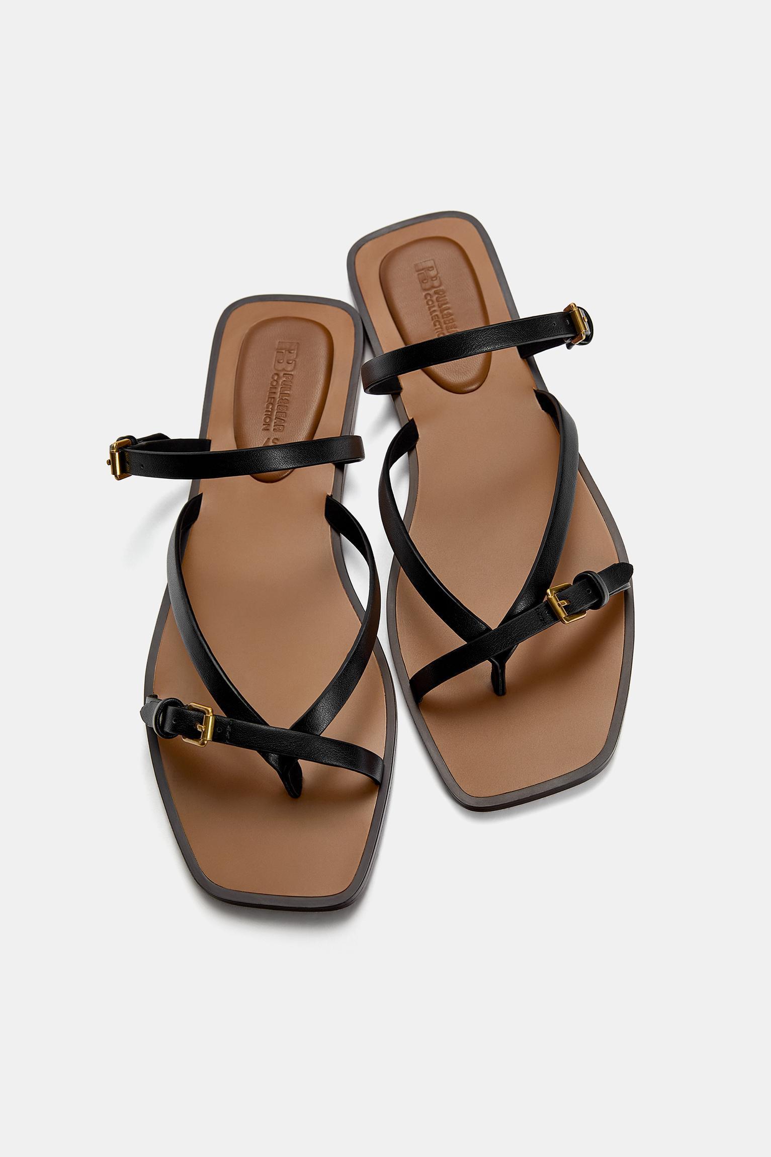 Flat sandals with straps Product Image