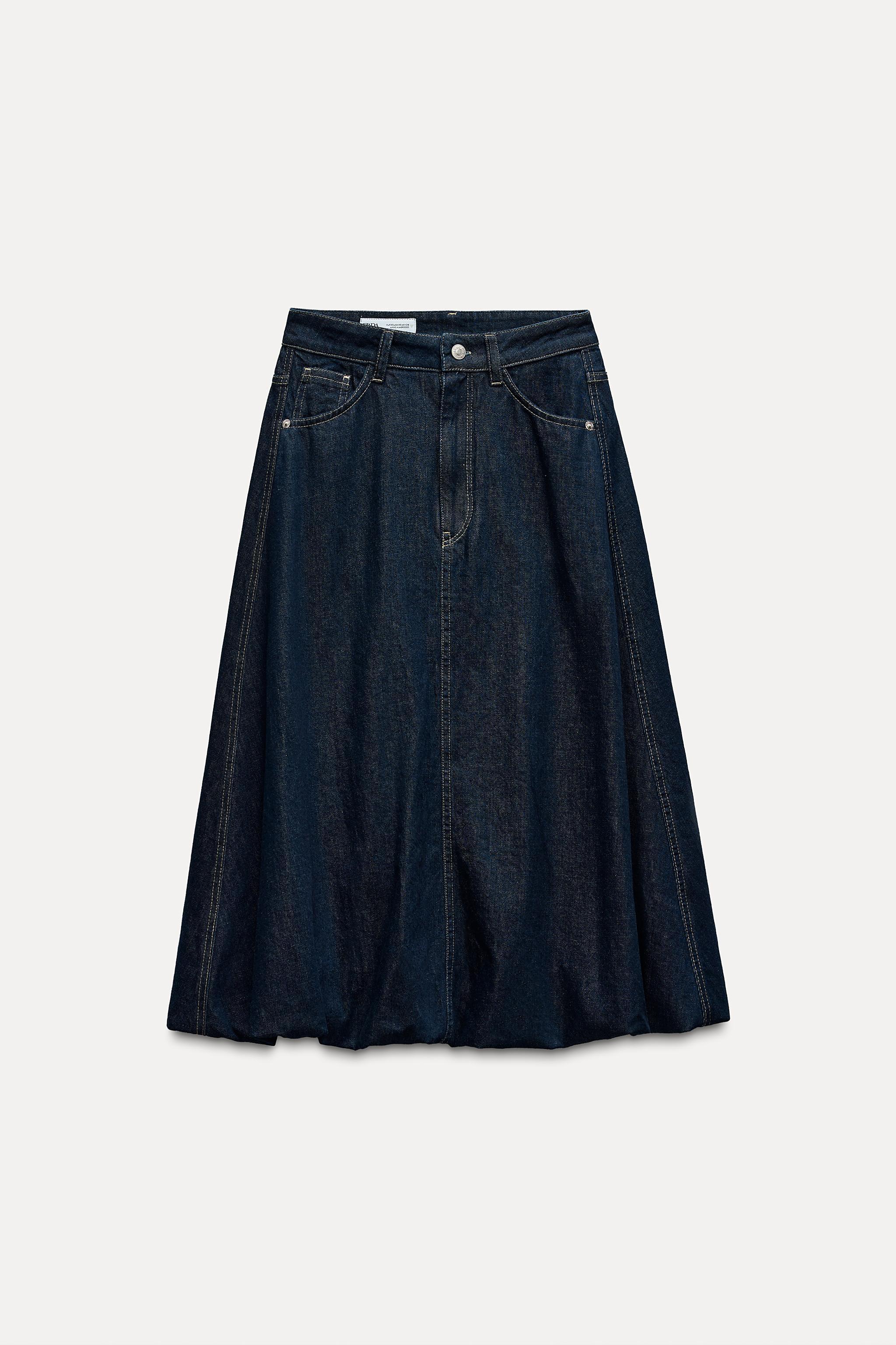 TRF DENIM BALLOON SKIRT Product Image