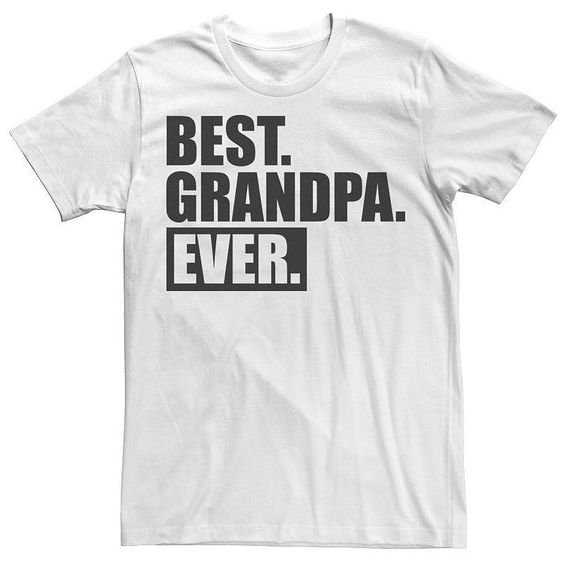 Men's Best Grandpa Ever Bold Text Graphic Tee,  Product Image