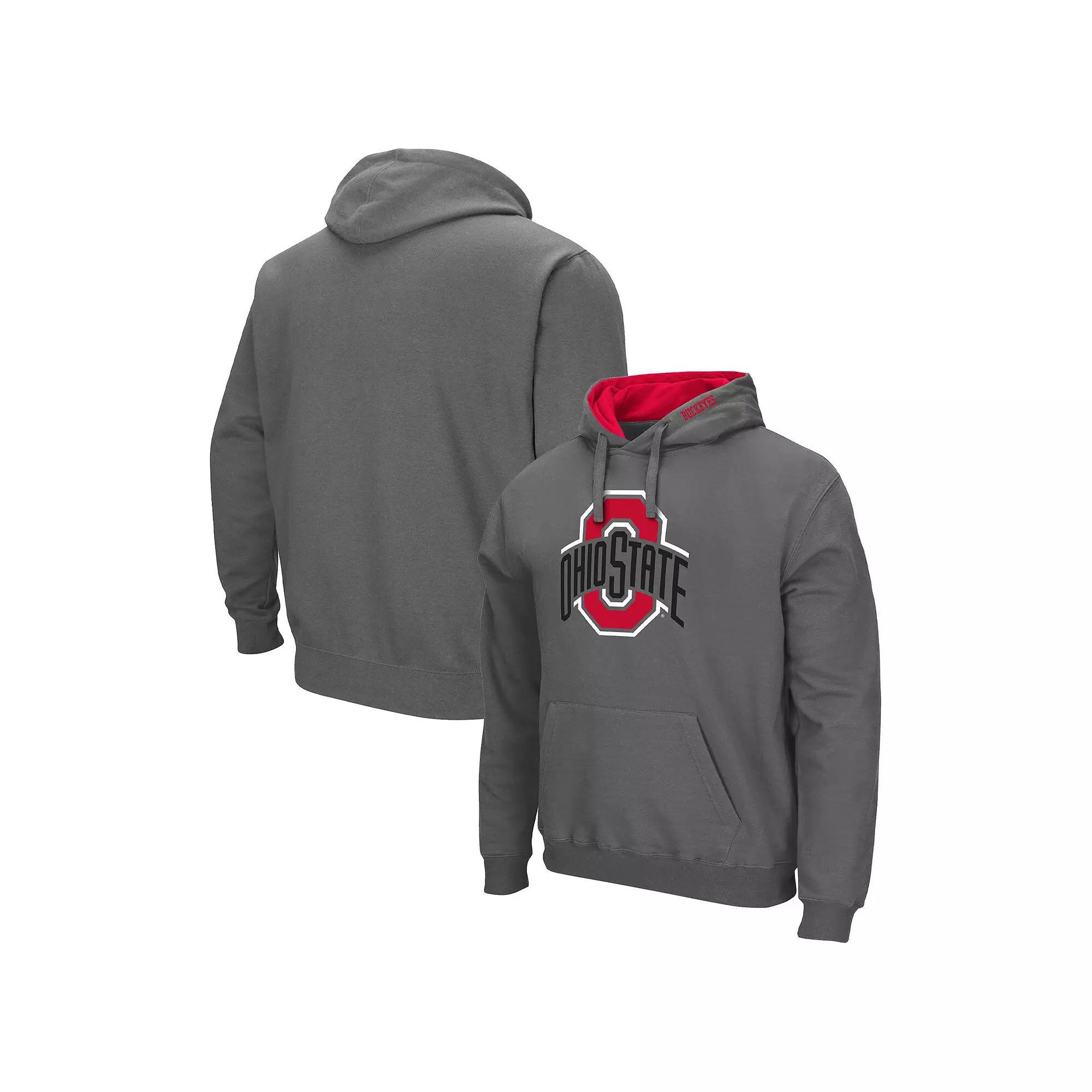 Men's Colosseum Powder Blue Ole Miss Rebels Arch & Logo 3.0 Pullover Hoodie,  Product Image