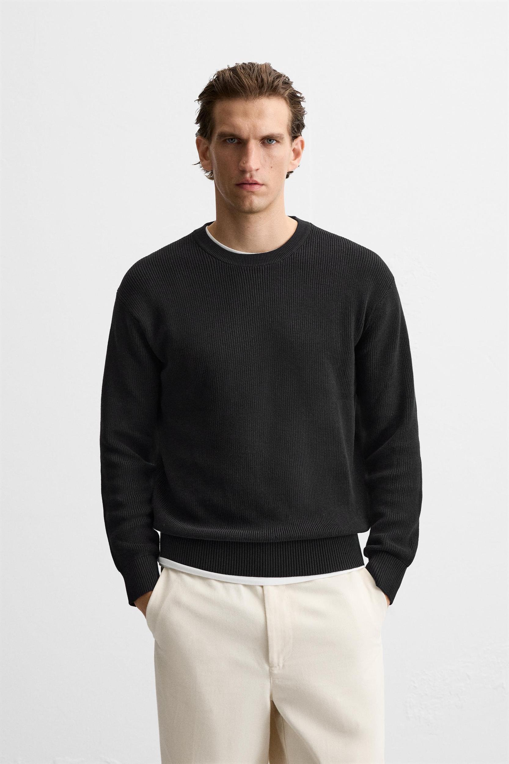 BASIC PURL KNIT SWEATER Product Image