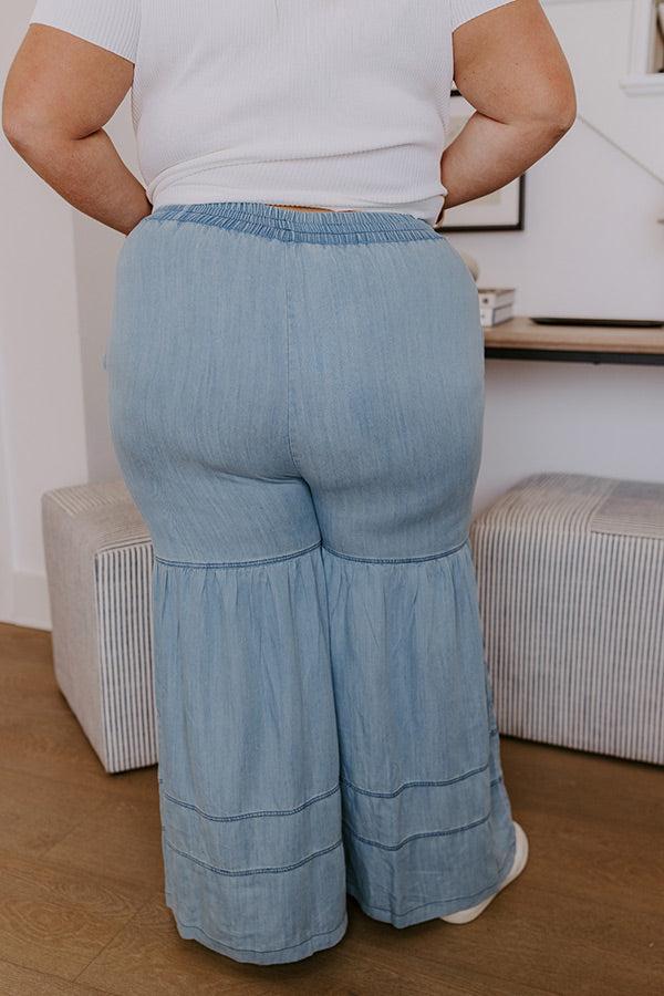The Elizabeth High Waist Chambray Pants Curves Product Image