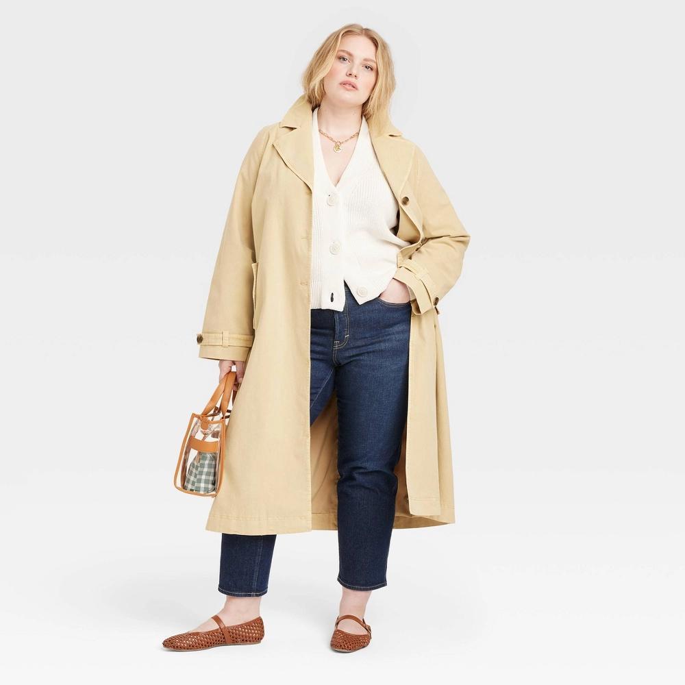 Womens Trench Coat - Universal Thread Tan 3X Product Image