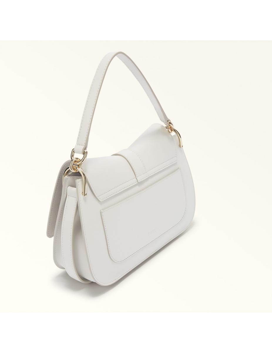 FURLA Leather Handbag In Marshmallow Product Image