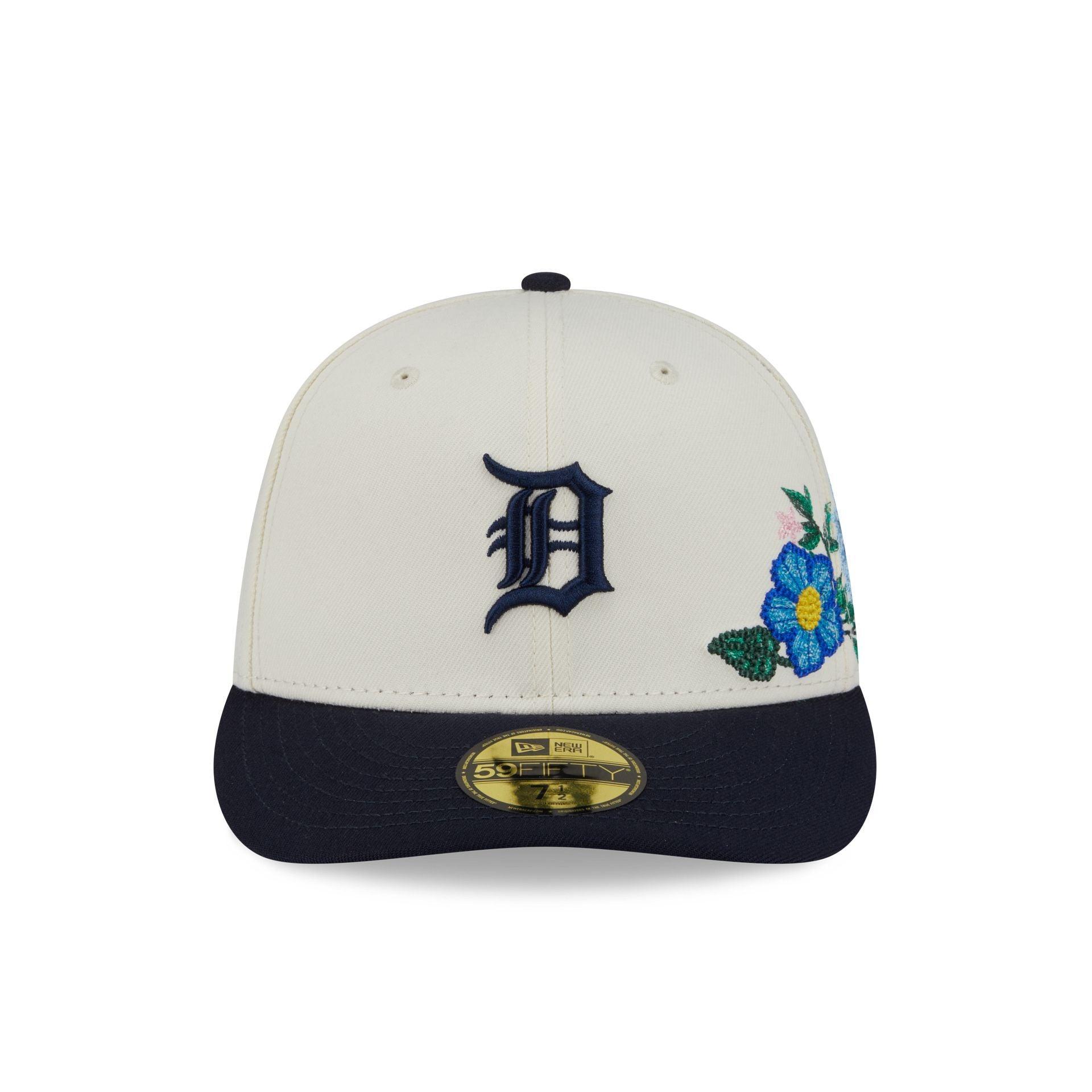 Detroit Tigers Tonal Florals White 59FIFTY Fitted Hat Male Product Image