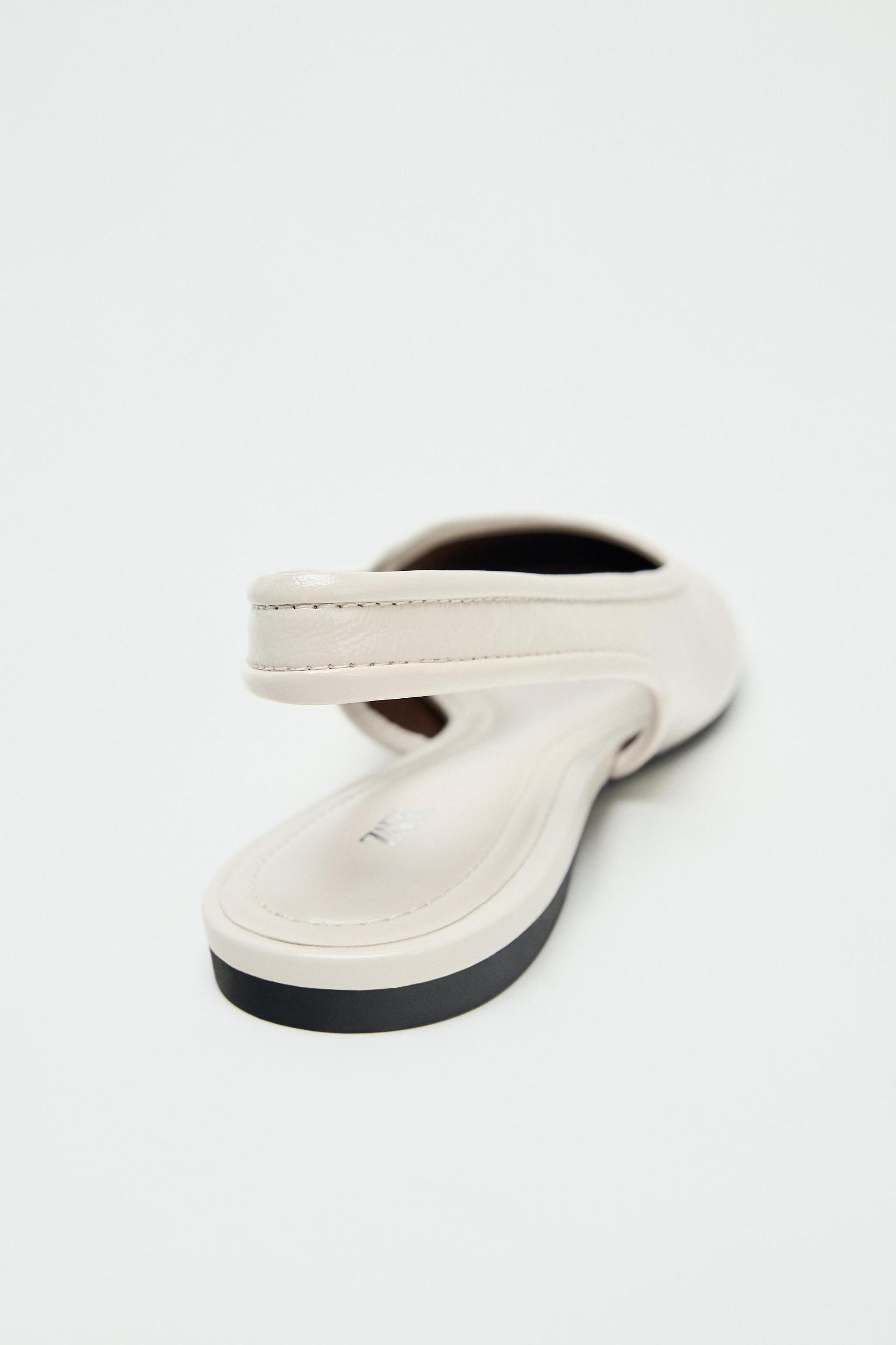 LEATHER SLINGBACK BALLET FLATS Product Image