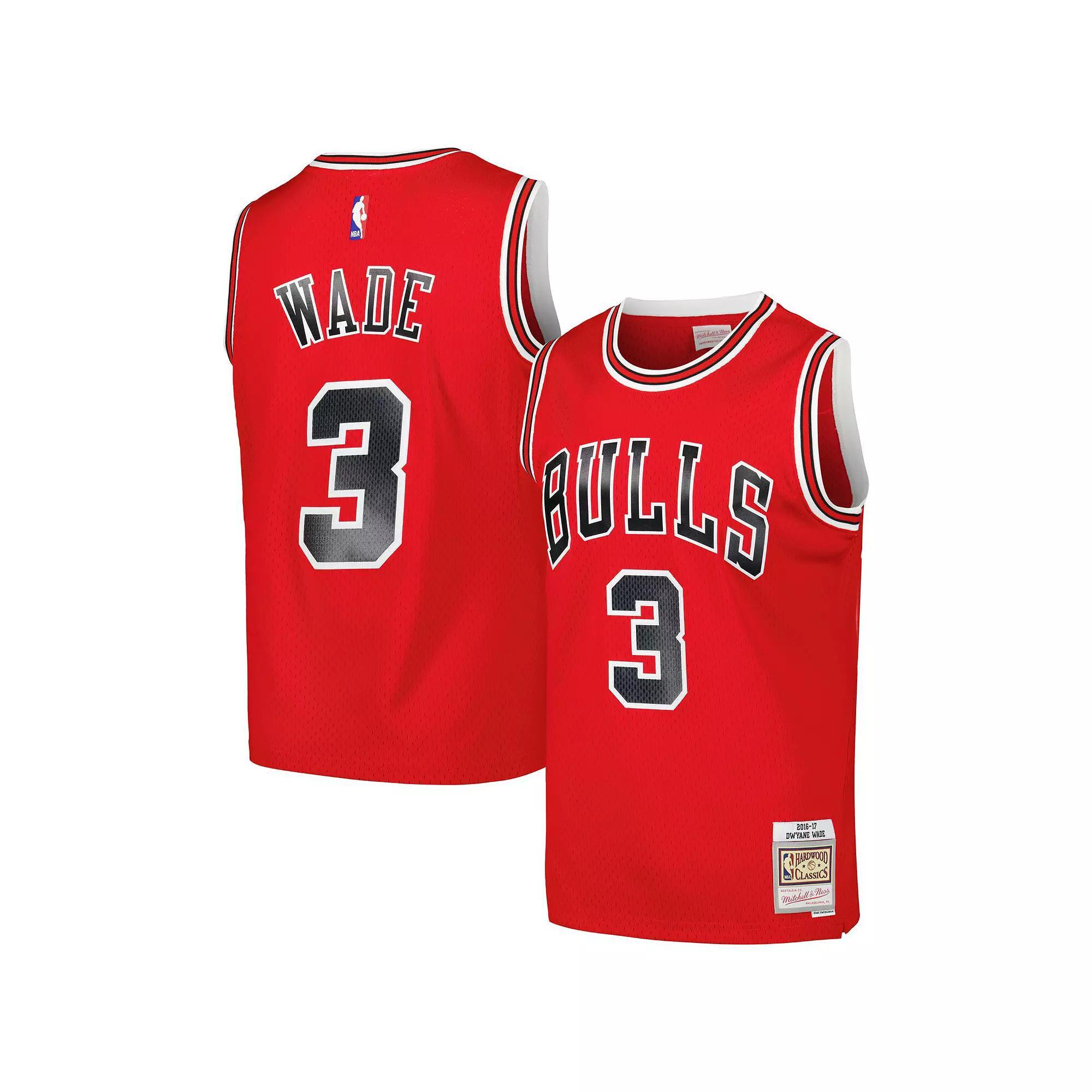 Men's Mitchell & Ness Dwyane Wade Red Chicago Bulls 2016/17 Hardwood Classics Swingman Jersey, Size: Medium Product Image