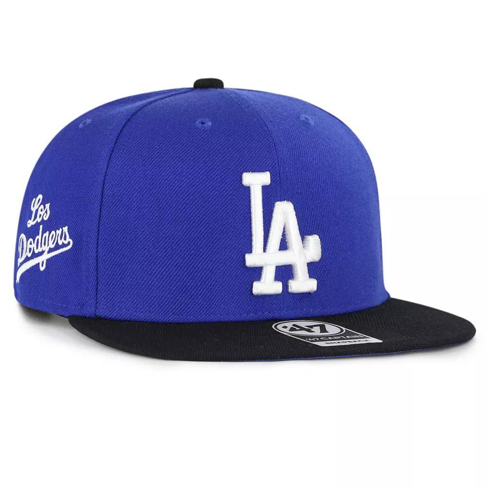 Men's '47 Royal Los Angeles Dodgers 2022 City Connect Captain Snapback Hat, Blue Product Image