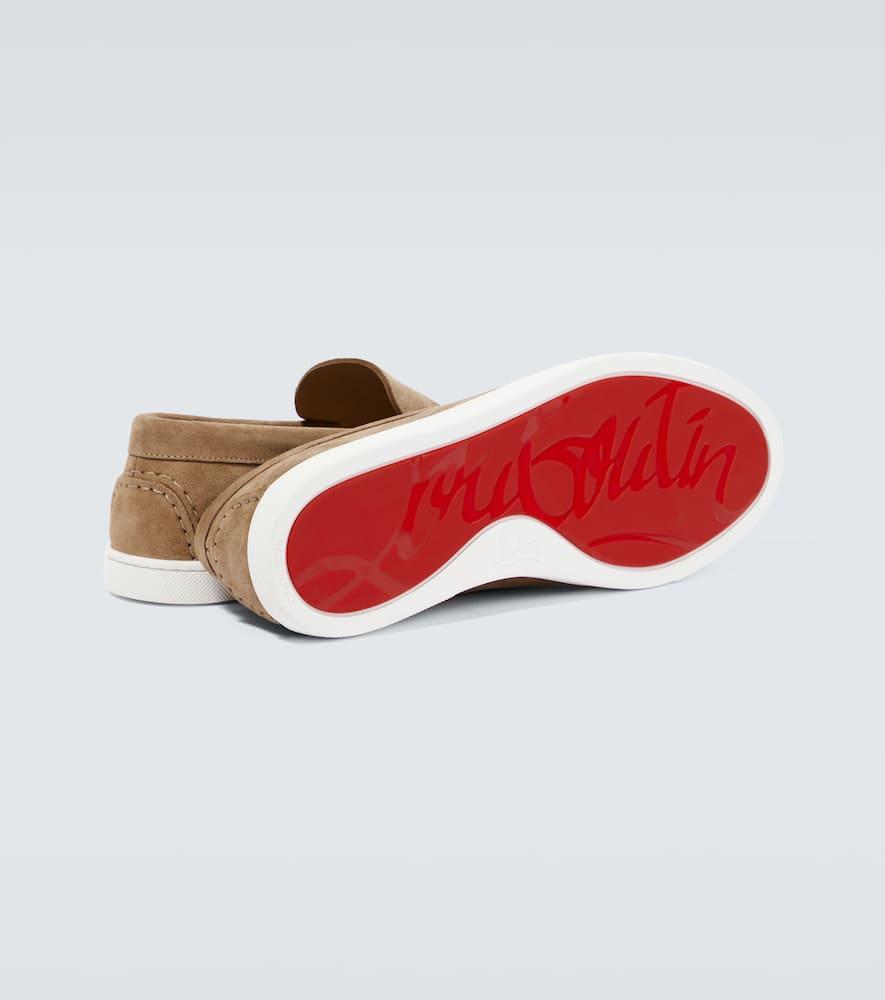 CHRISTIAN LOUBOUTIN Suede Loafers In Brown Product Image