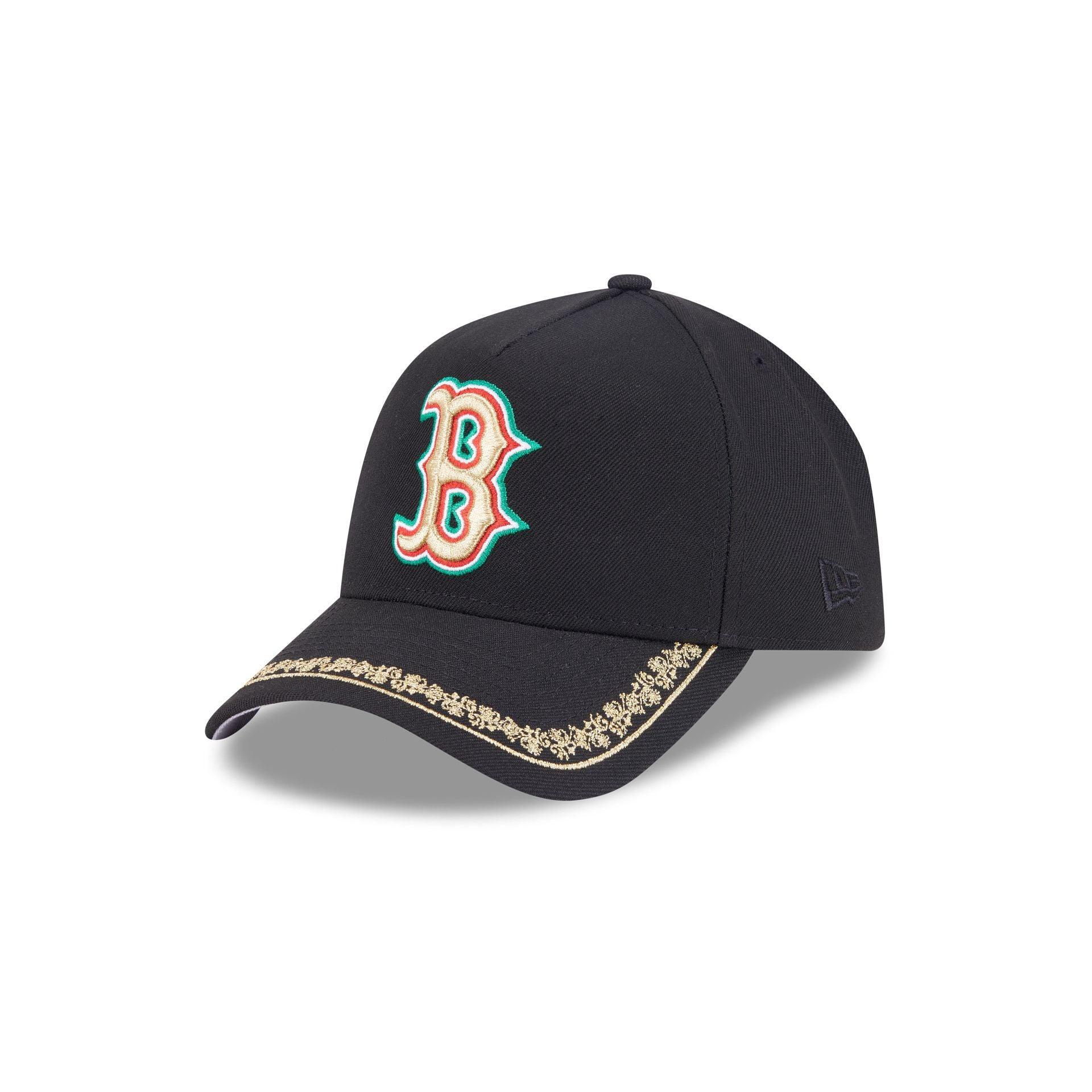 Boston Red Sox Ornate Visor 9FORTY A-Frame Snapback Hat Male Product Image