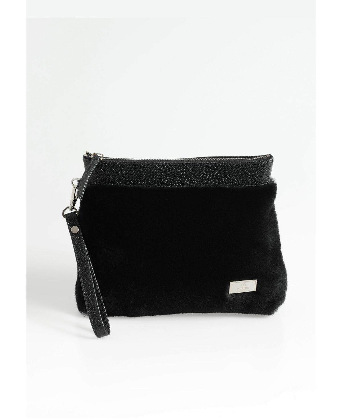 Furniq Uk Womens Shearling Clutch Bag Product Image