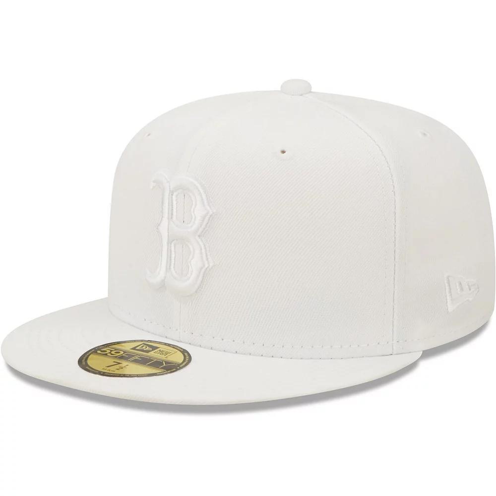 Men's New Era Boston Red Sox White on White 59FIFTY Fitted Hat, Size: 7 1/2 Product Image