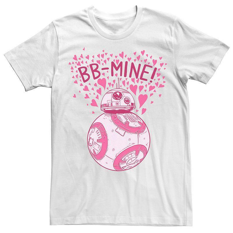 Men's Star Wars BB-8 Be Mine Valentine's Day Tee, Size: XL, White Product Image