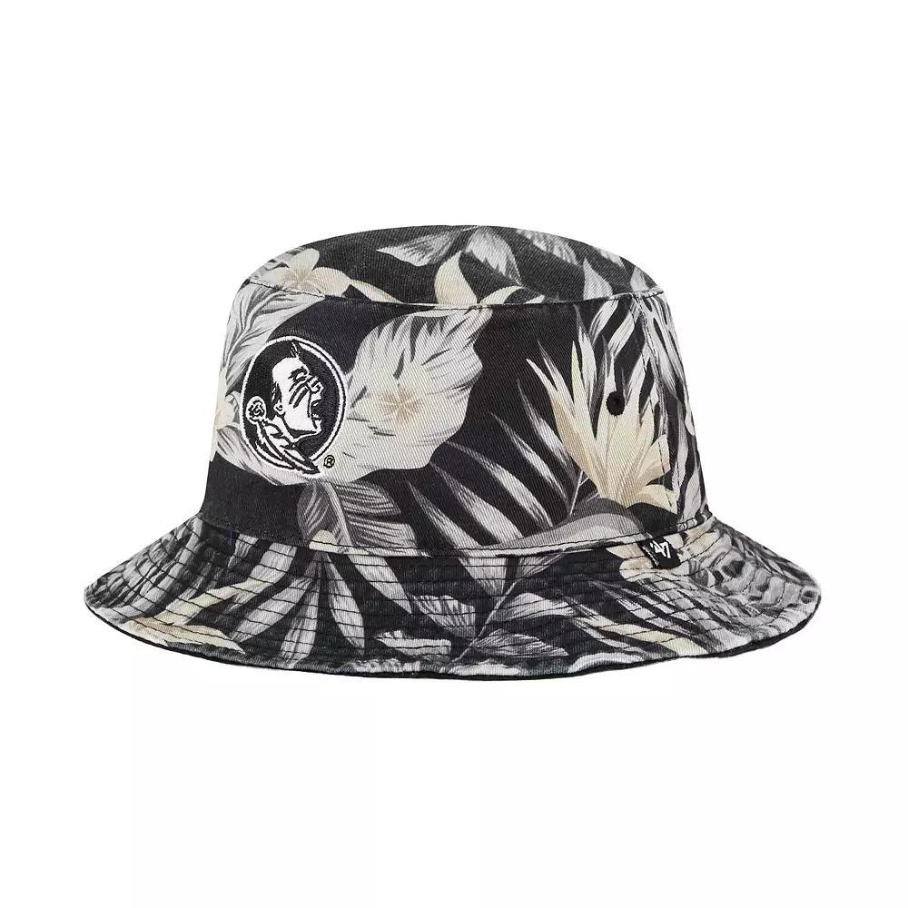 Men's '47 Black Florida State Seminoles Tropicalia Bucket Hat Product Image