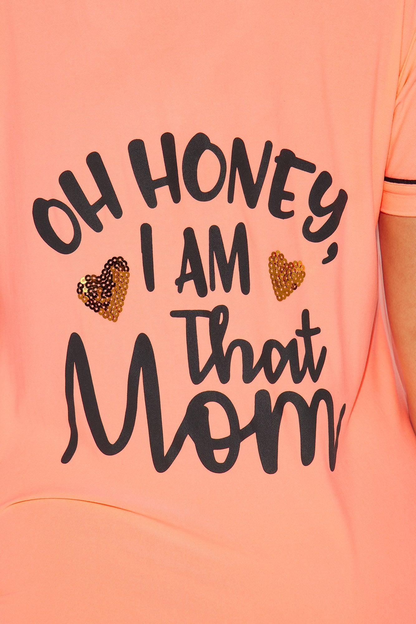 I Am That Mom PJ Pant Set - Coral Product Image