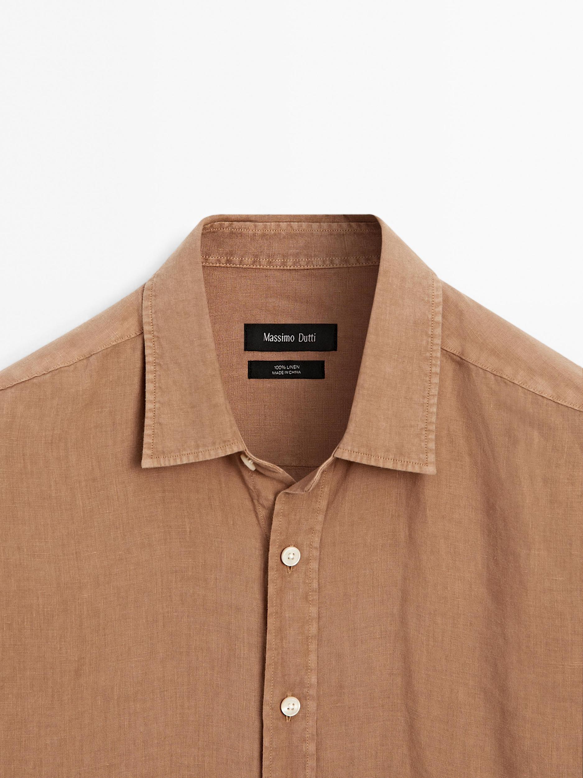 Regular fit shirt with maltinto finish Product Image
