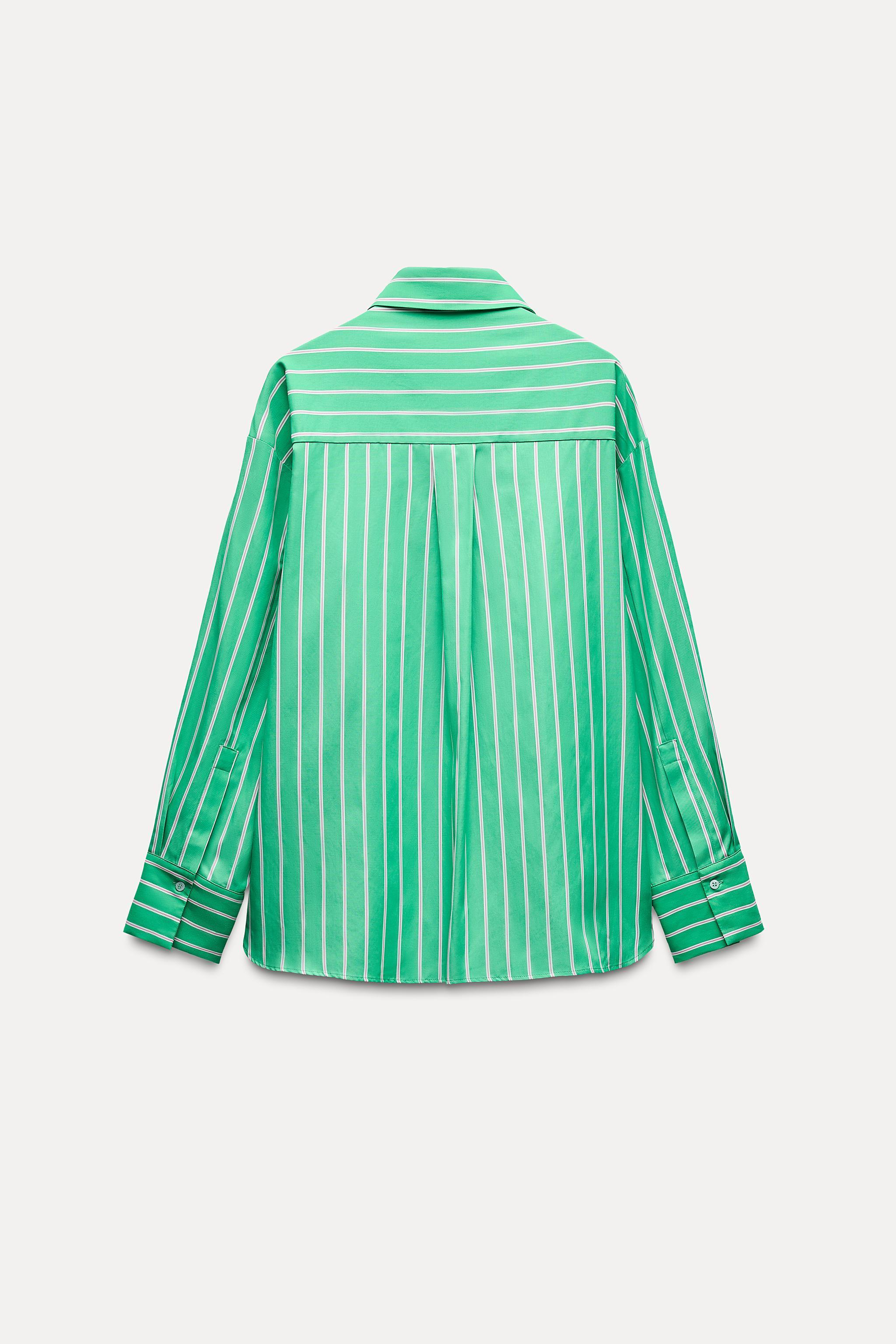 OVERSIZE STRIPED POPLIN SHIRT Product Image