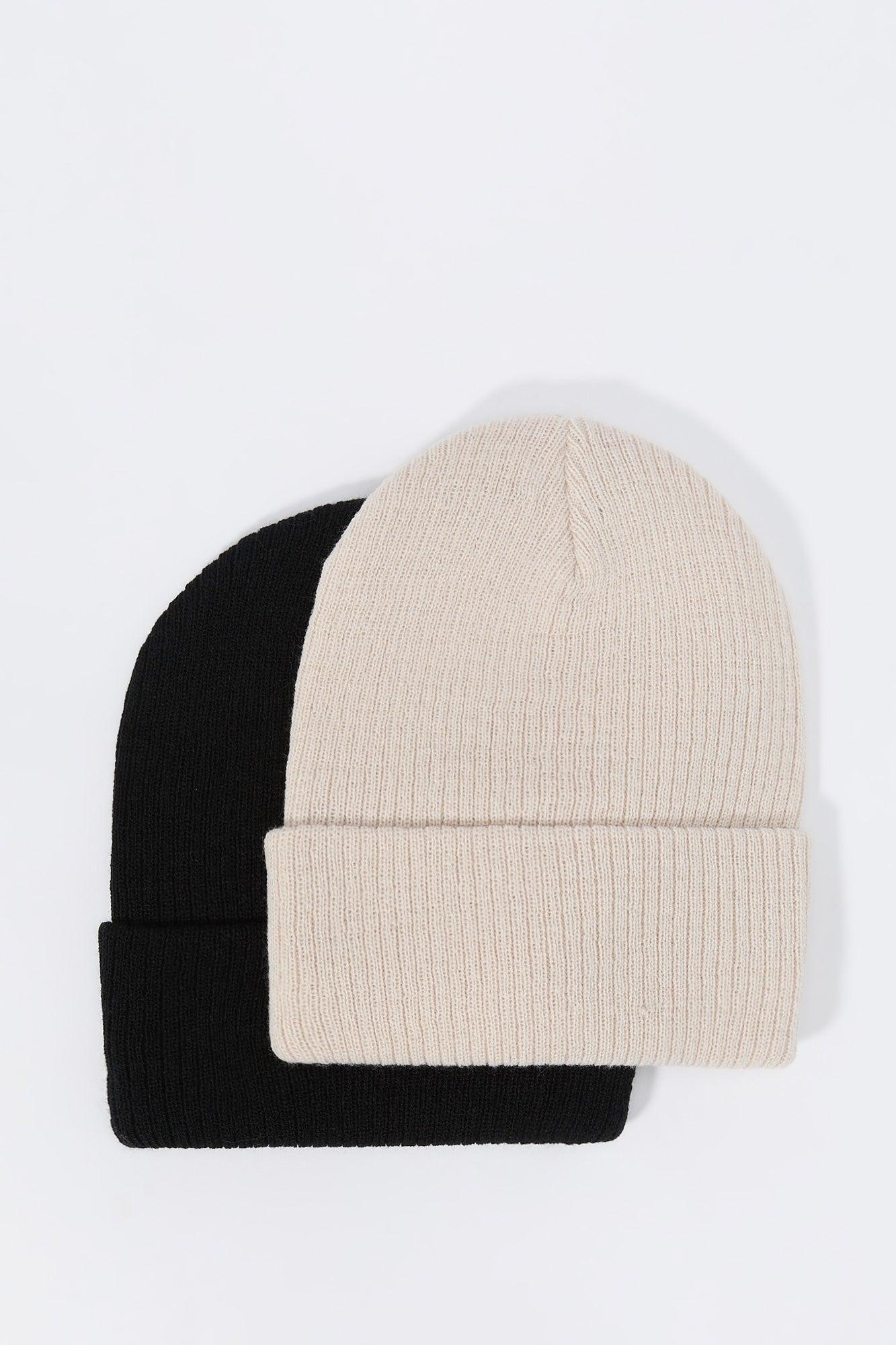 Ribbed Knit Beanie (2 Pack) Female Product Image