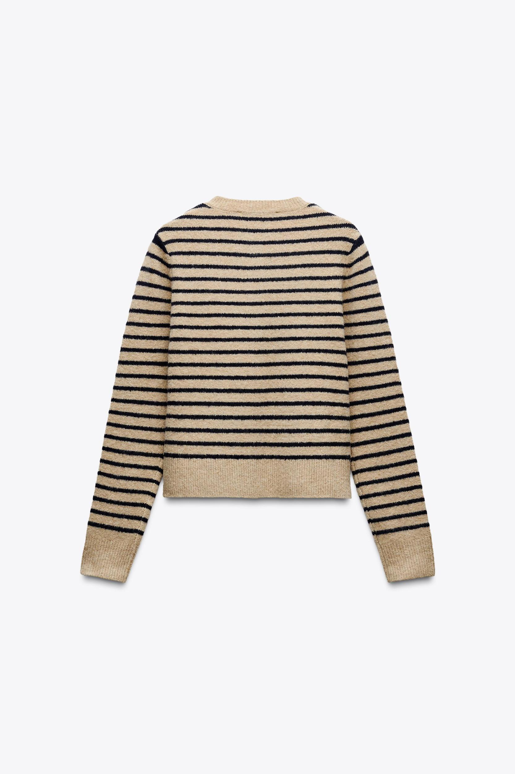 STRIPED KNIT CARDIGAN Product Image