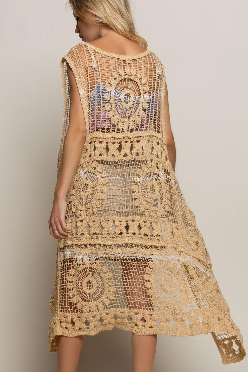 3000   Pandora Maxi Crochet Vest Product Image