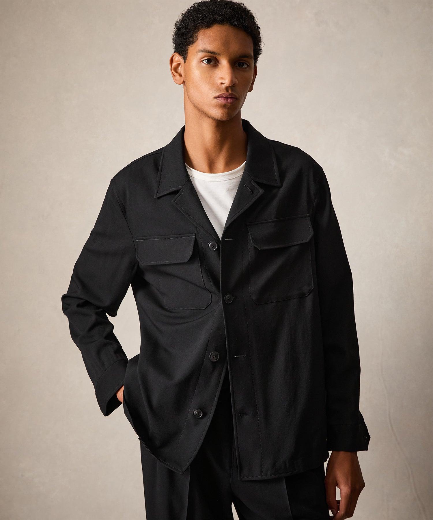 Relaxed Fit Italian Gabardine Two-Pocket Overshirt Product Image